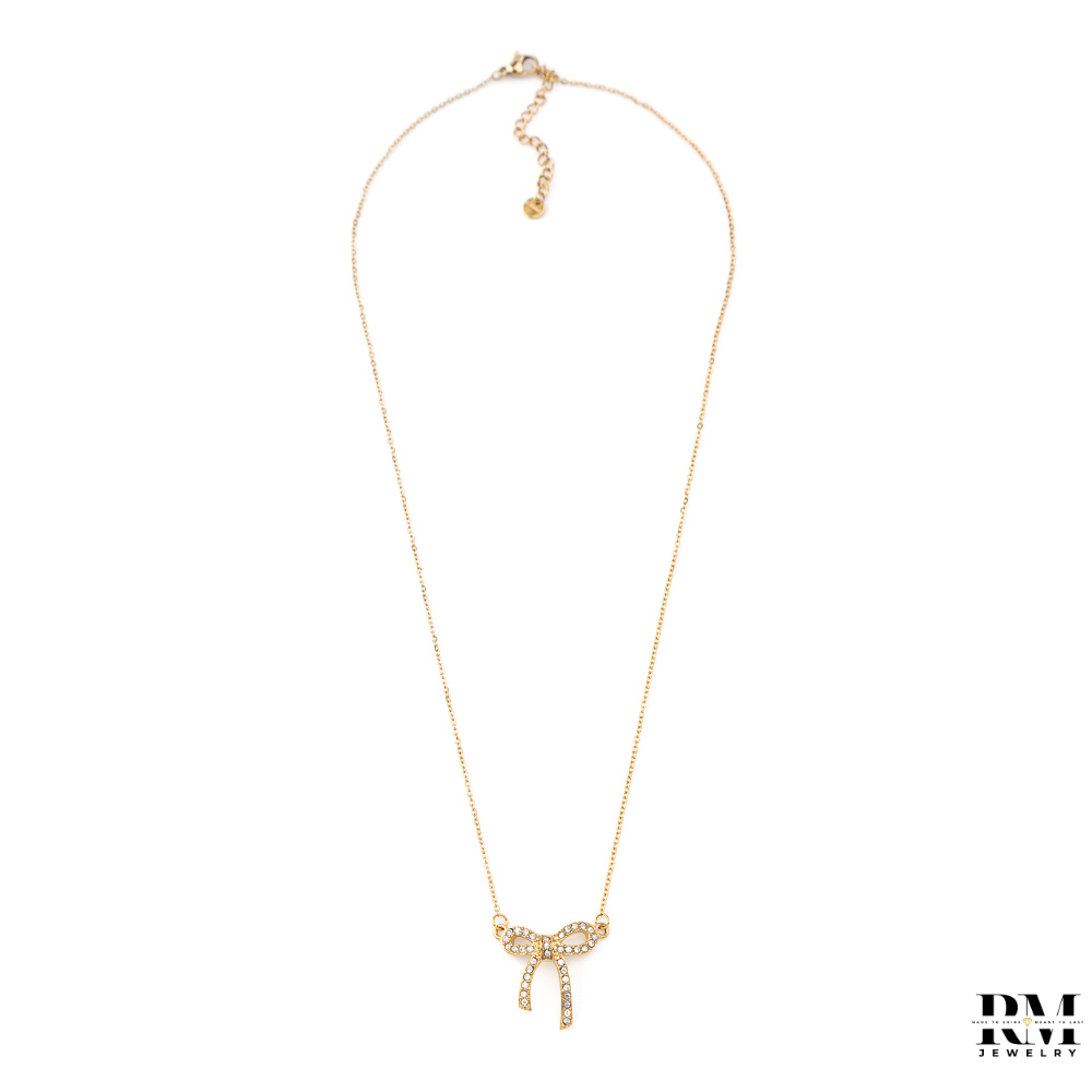 Colar com Pingente de Laço