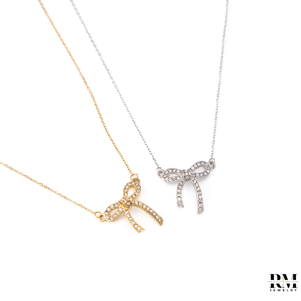 Colar com Pingente de Laço