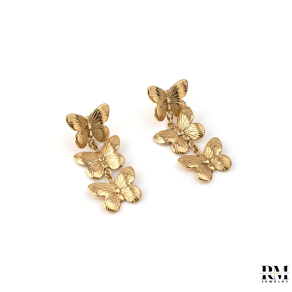 Brinco Pendente de Borboletas