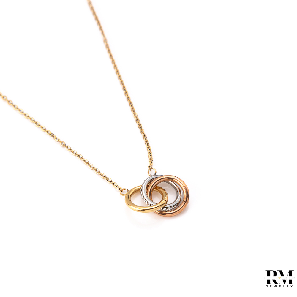 Colar Dourado com Argolas