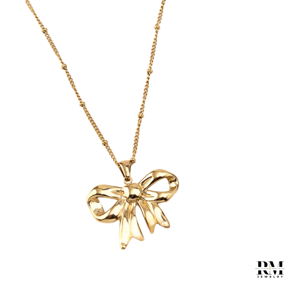 Colar com Pingente em Laço Pequeno