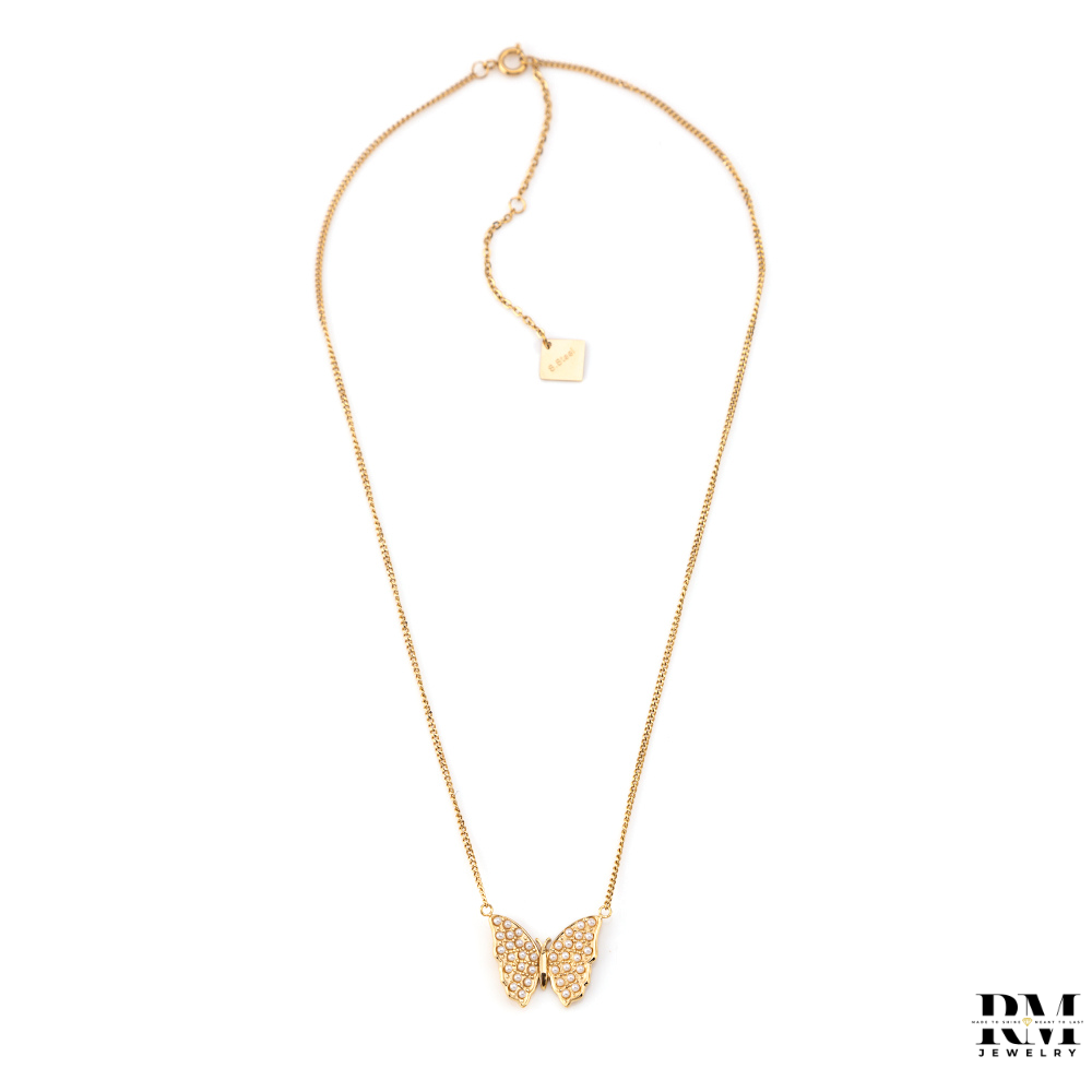 Colar com Borboleta de Pérolas