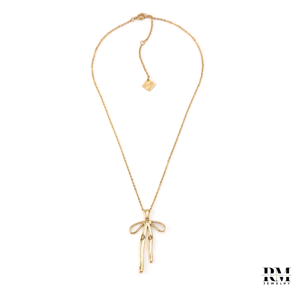 Colar com Pingente em Laço Grande