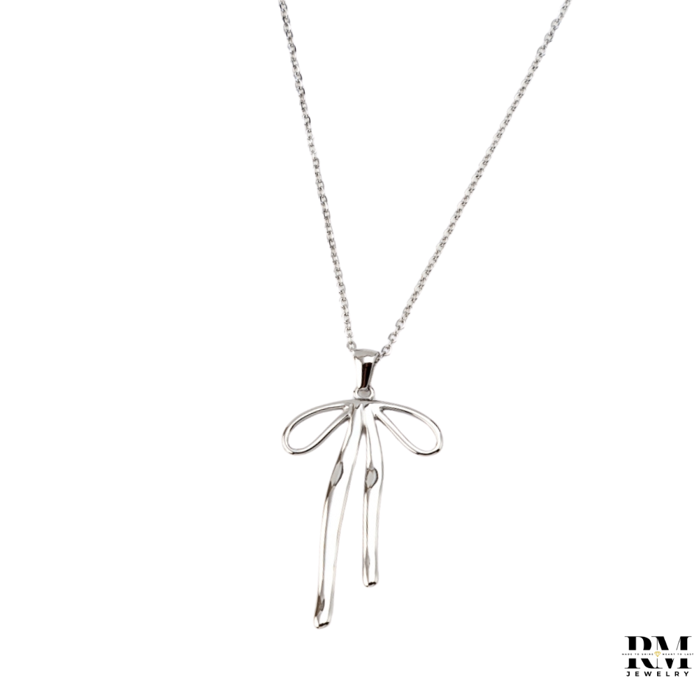 Colar com Pingente em Laço Grande