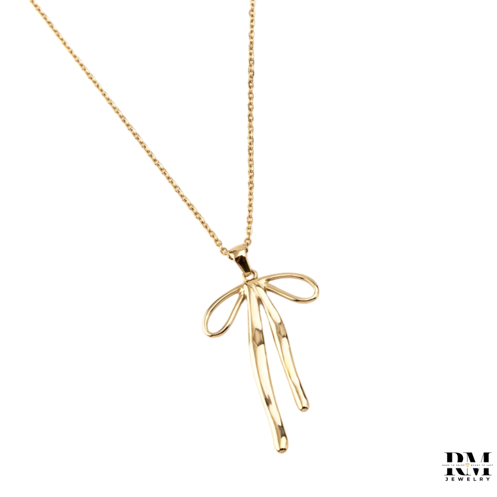 Colar com Pingente em Laço Grande