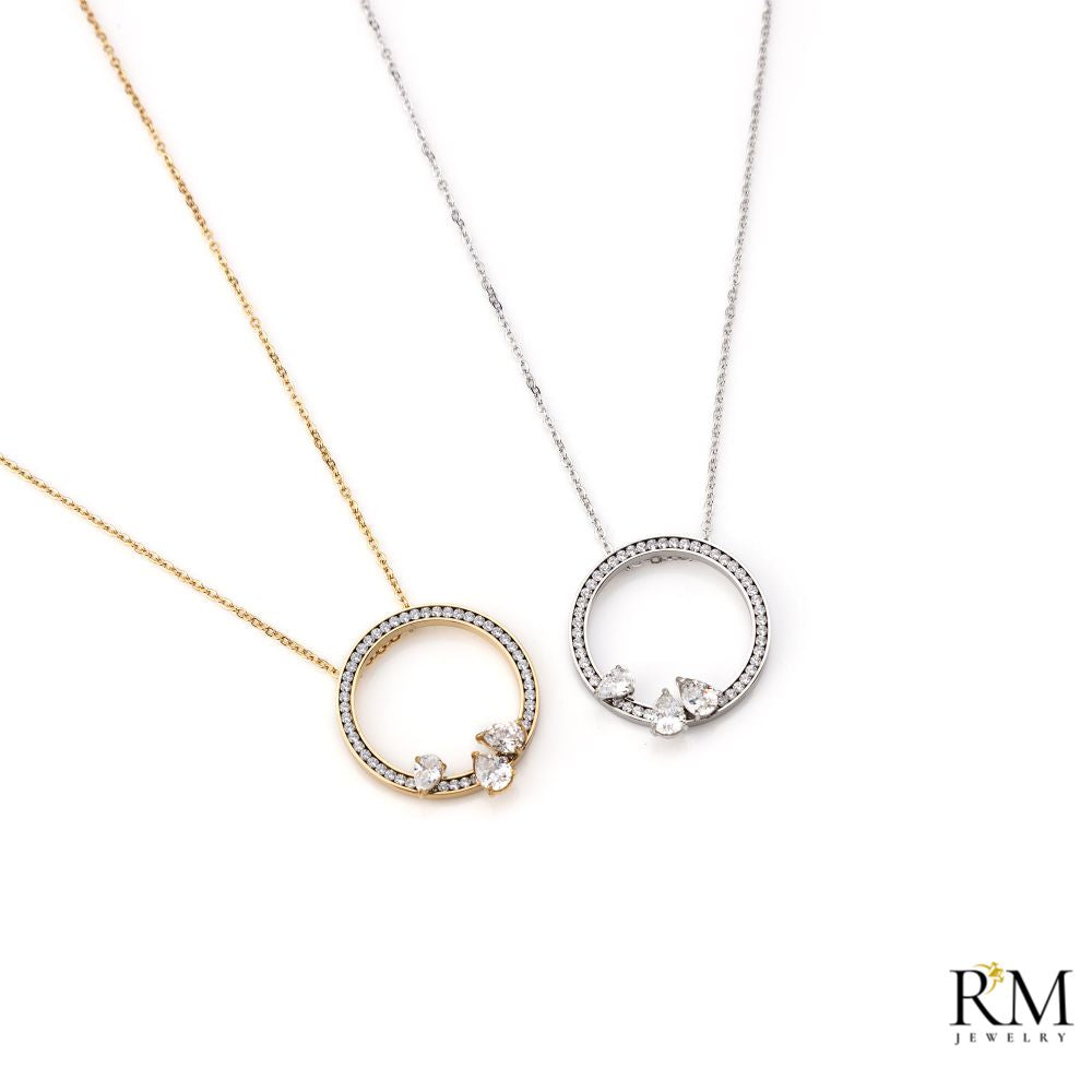 Colar Simples com Zircónias Brancas