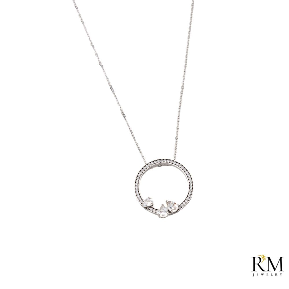 Colar Simples com Zircónias Brancas