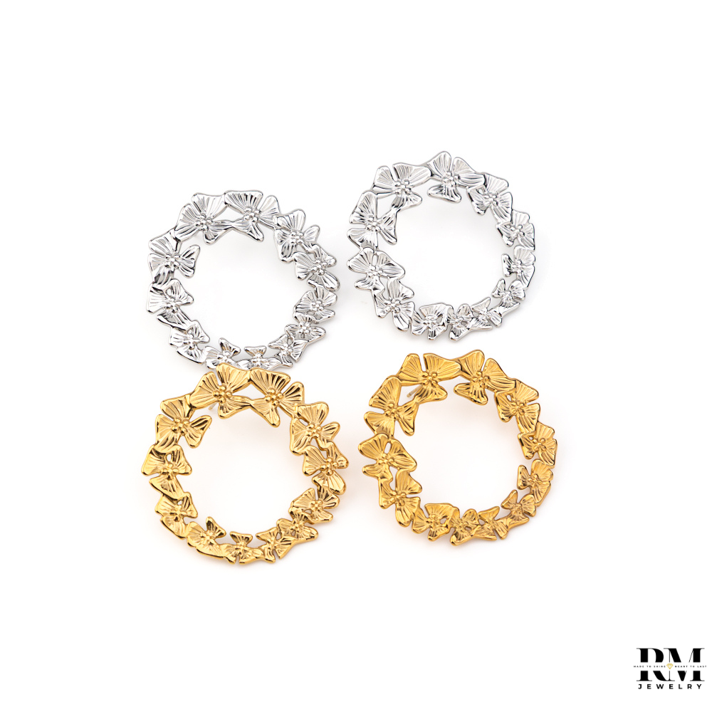 Brinco com Aro de Flores