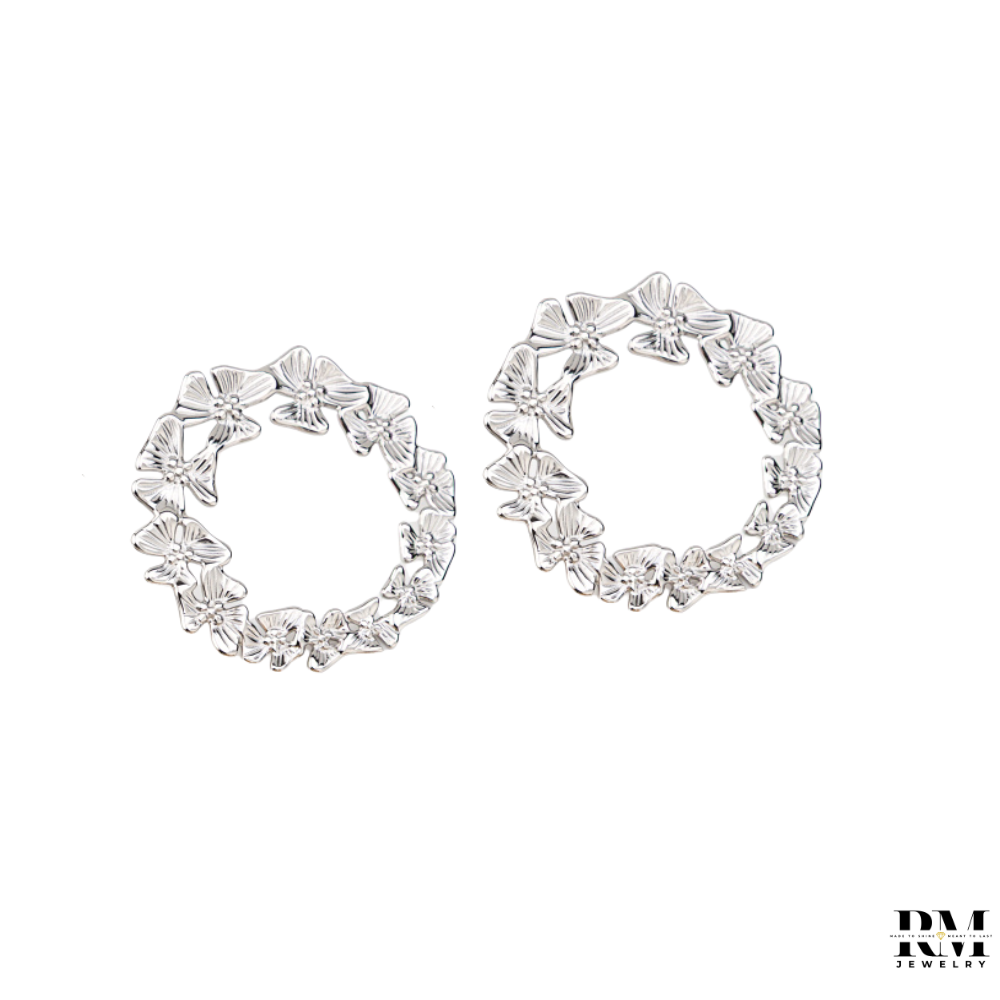 Brinco com Aro de Flores