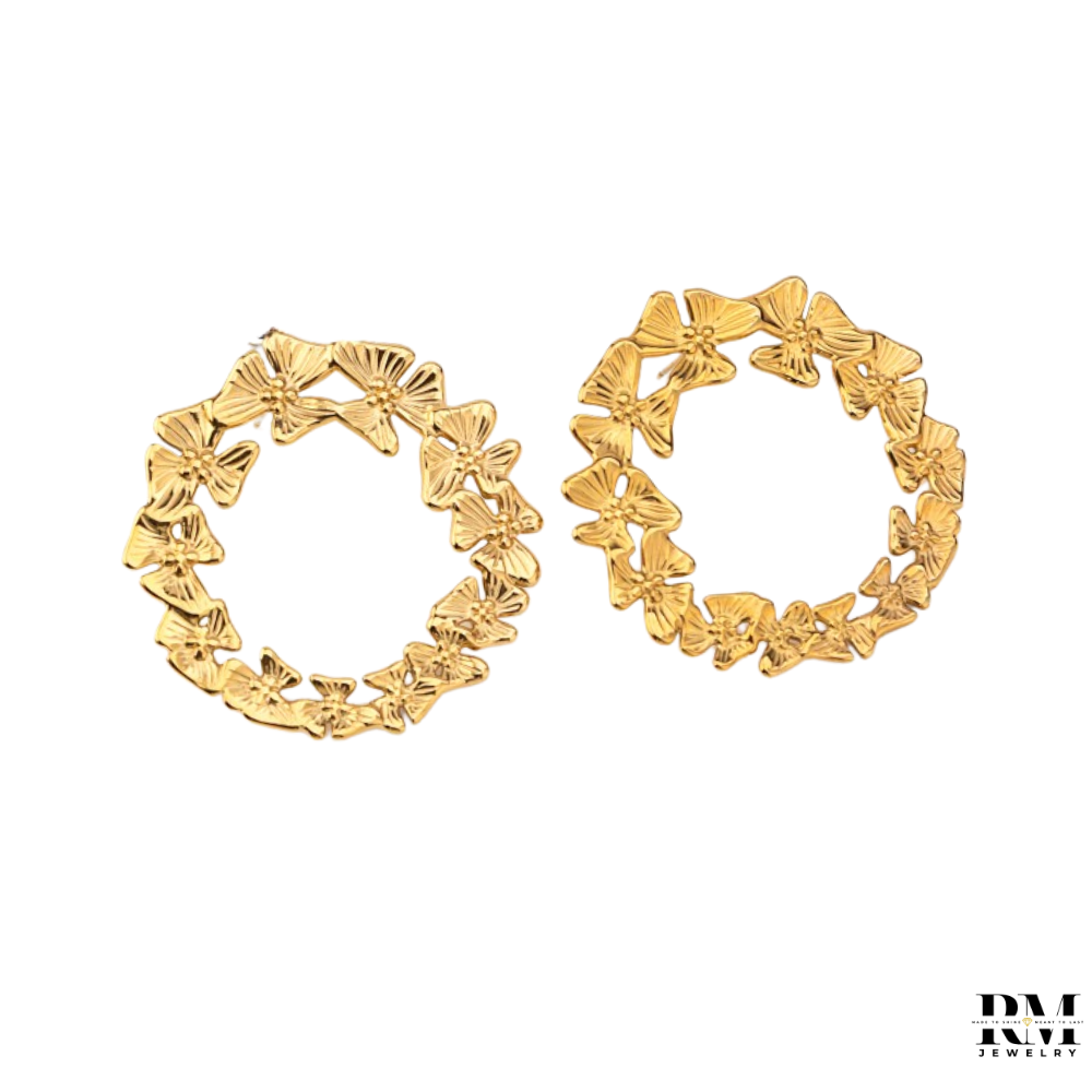 Brinco com Aro de Flores